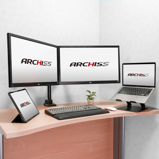 ガススプリング式 デュアル液晶モニターアーム