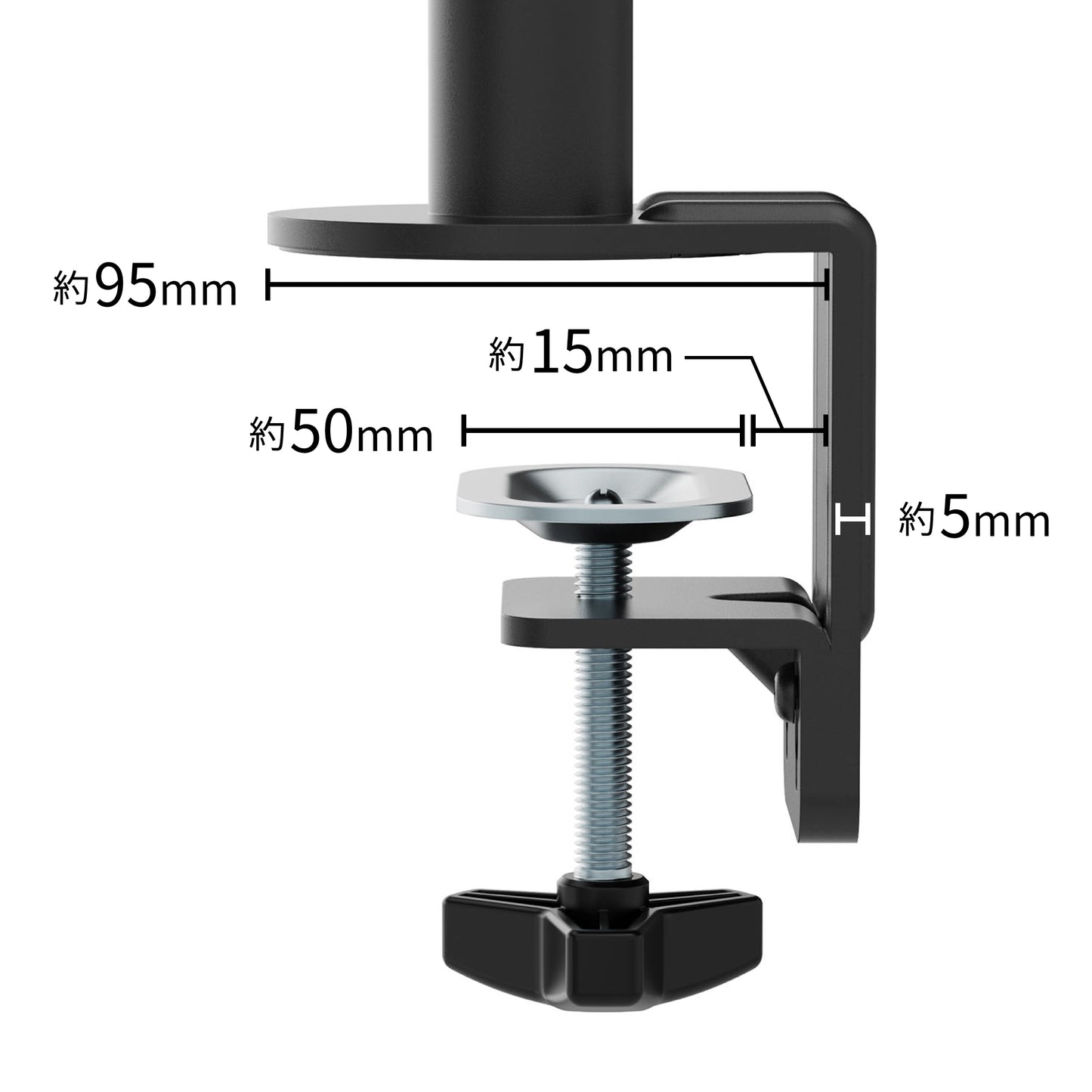 ロングポール デュアル液晶モニターアーム