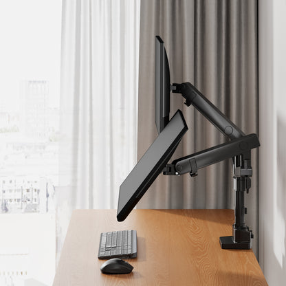 メカニカルスプリング式 デュアル液晶モニターアーム