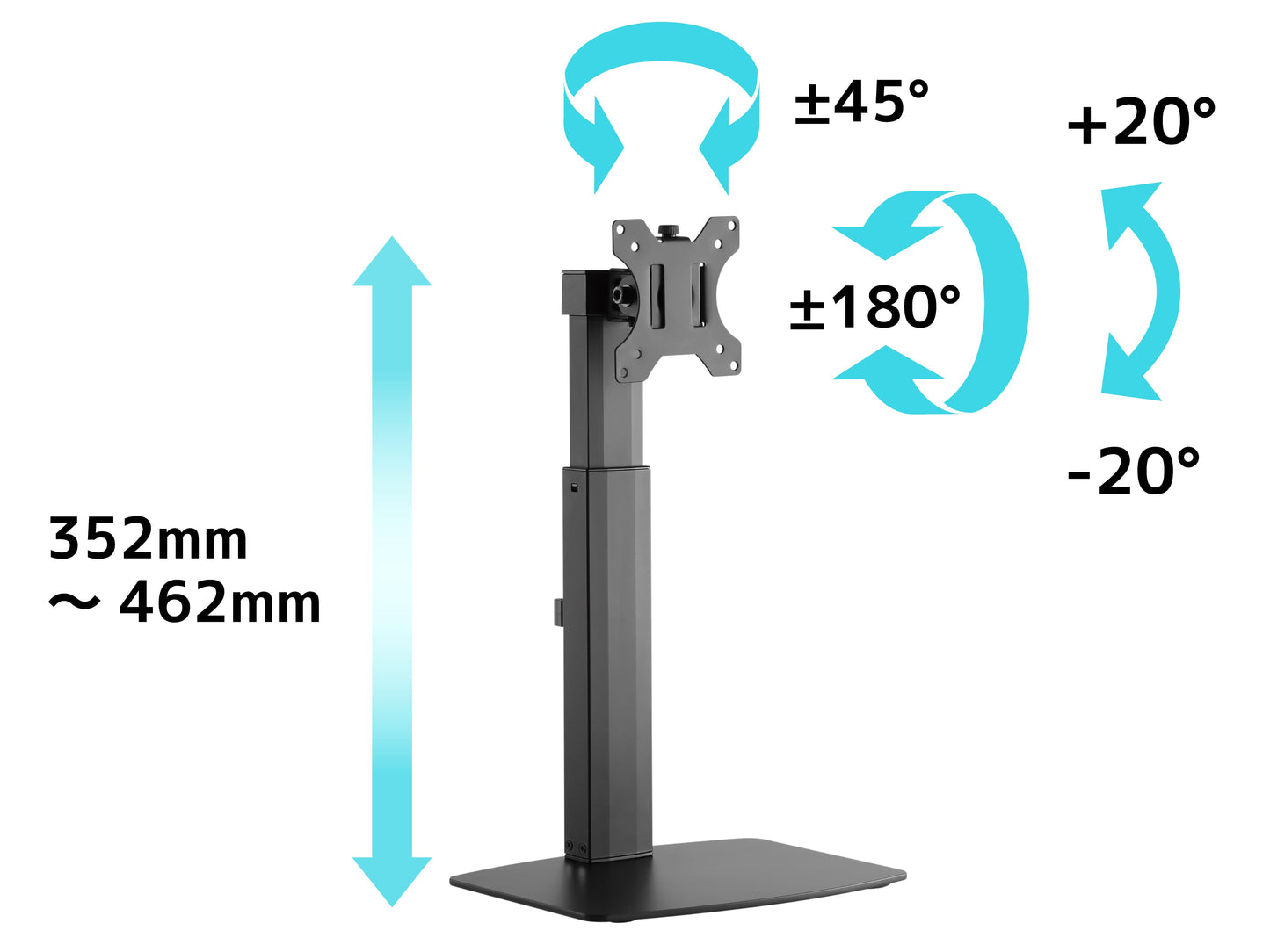 ガス式 昇降 液晶モニタースタンド