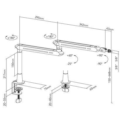 高さ2段階対応 マイクブームアーム