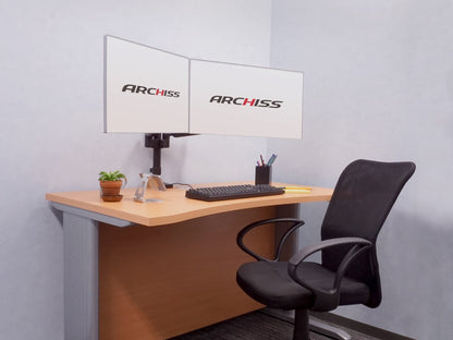 ガススプリング式 ４軸 デュアル液晶モニターアーム