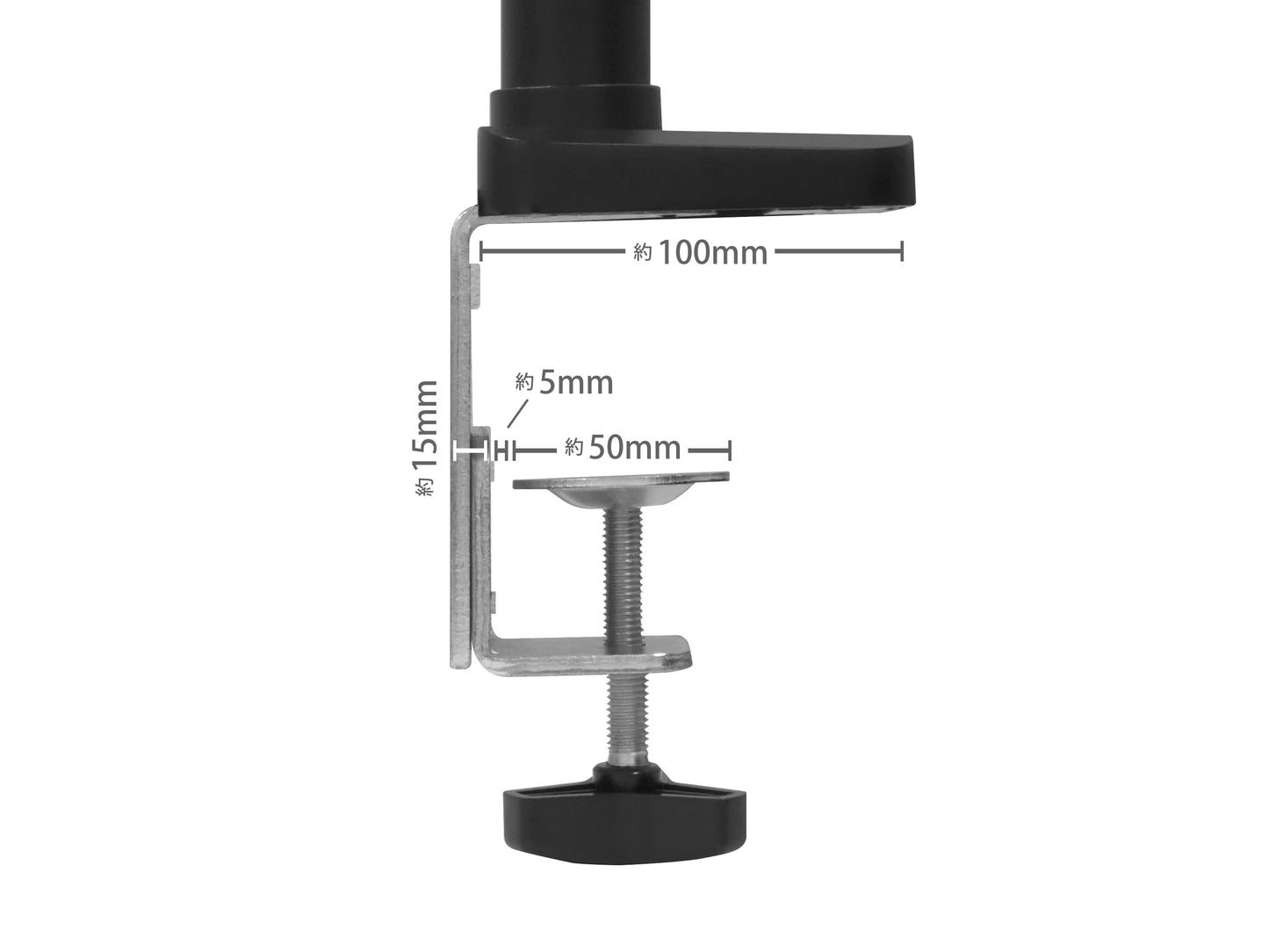 ガススプリング式 ４軸 デュアル液晶モニターアーム
