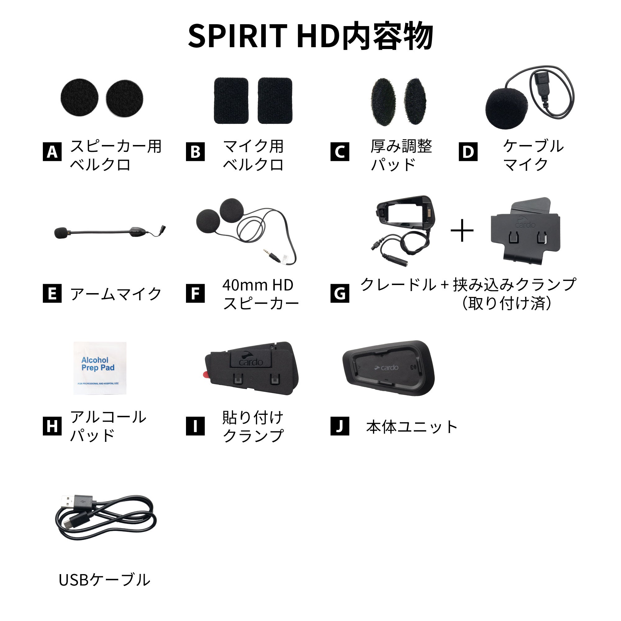 SPIRIT HD（スピリット HD）｜Cardo（カルド）バイクインカム – アーキ