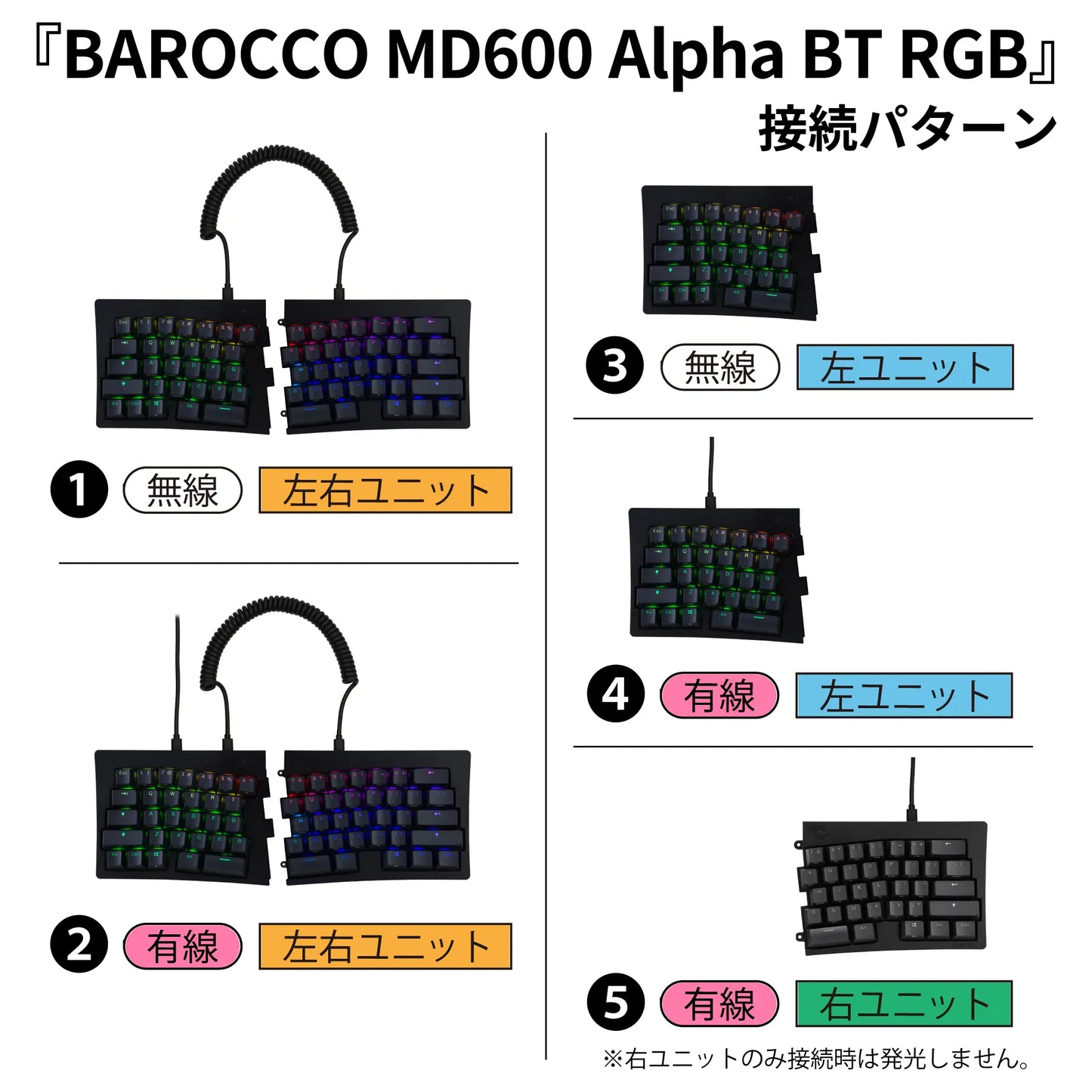 【販売終了】BAROCCO MD600 Alpha BT RGB - 英語配列