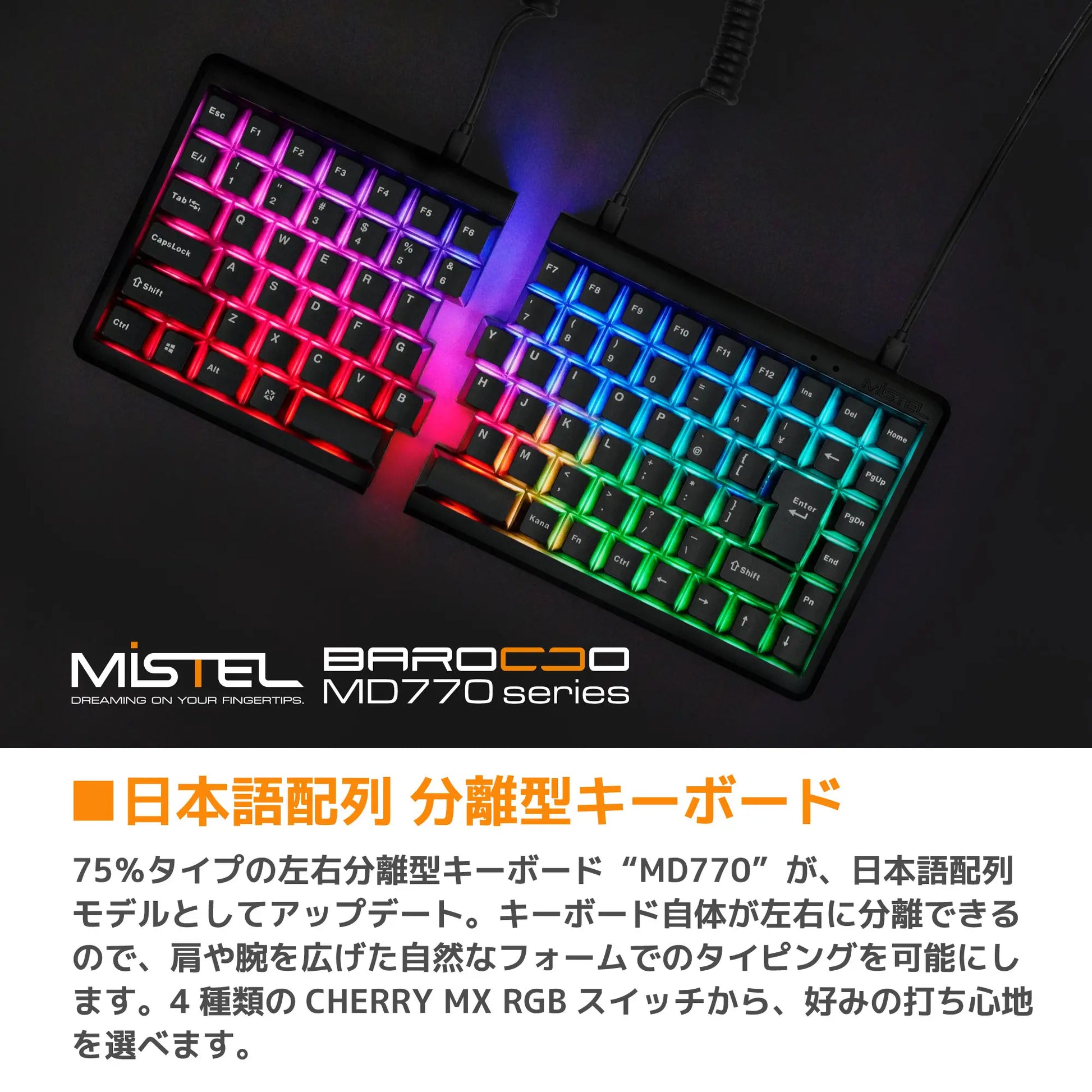 販売終了】BAROCCO MD770 RGB JP - 日本語配列 – アーキサイト公式ストア 販売終了】BAROCCO MD770 RGB JP - 日本語配列 – アーキサイト公式ストア